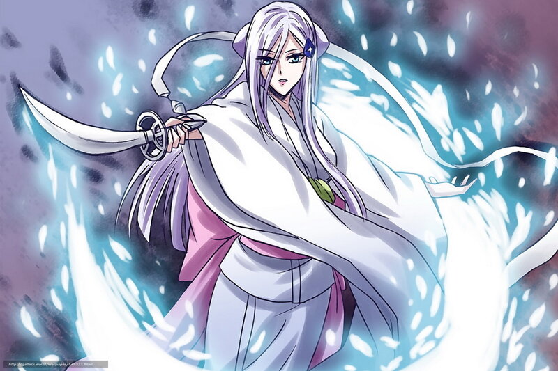 Anime Character with Sword — White, Dramatic, Manga, White Robe
