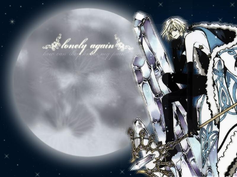 Anime Character with Sword — White, Dramatic, Night, Manga