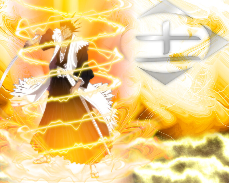 Anime Character with Sword — Yellow, Dramatic, Energy