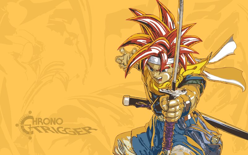 Anime Character with Sword — Yellow, Dramatic, Manga, Spiky Hair, Yellow Background