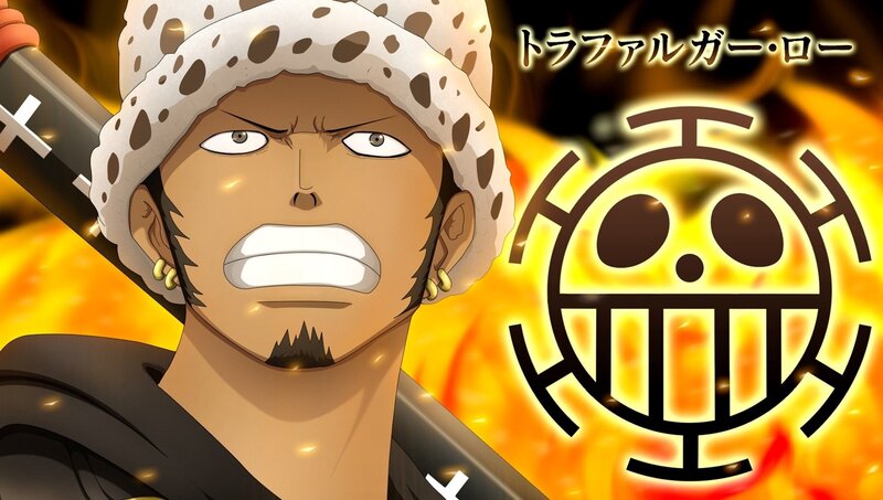Anime Character with Sword — Yellow, Dramatic, Skull Logo