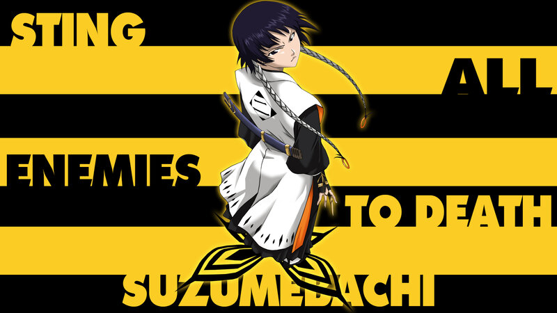 Anime Character with Sword — Yellow, Dramatic, Text