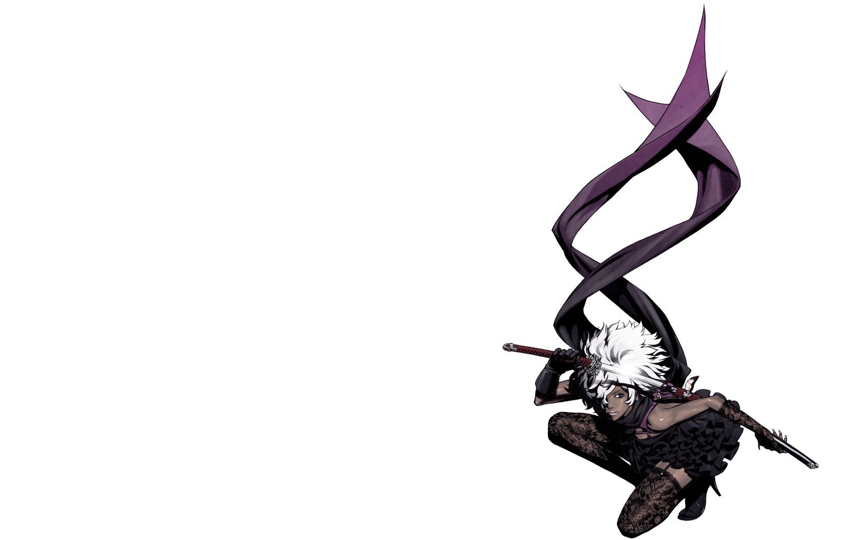 anime character with swords