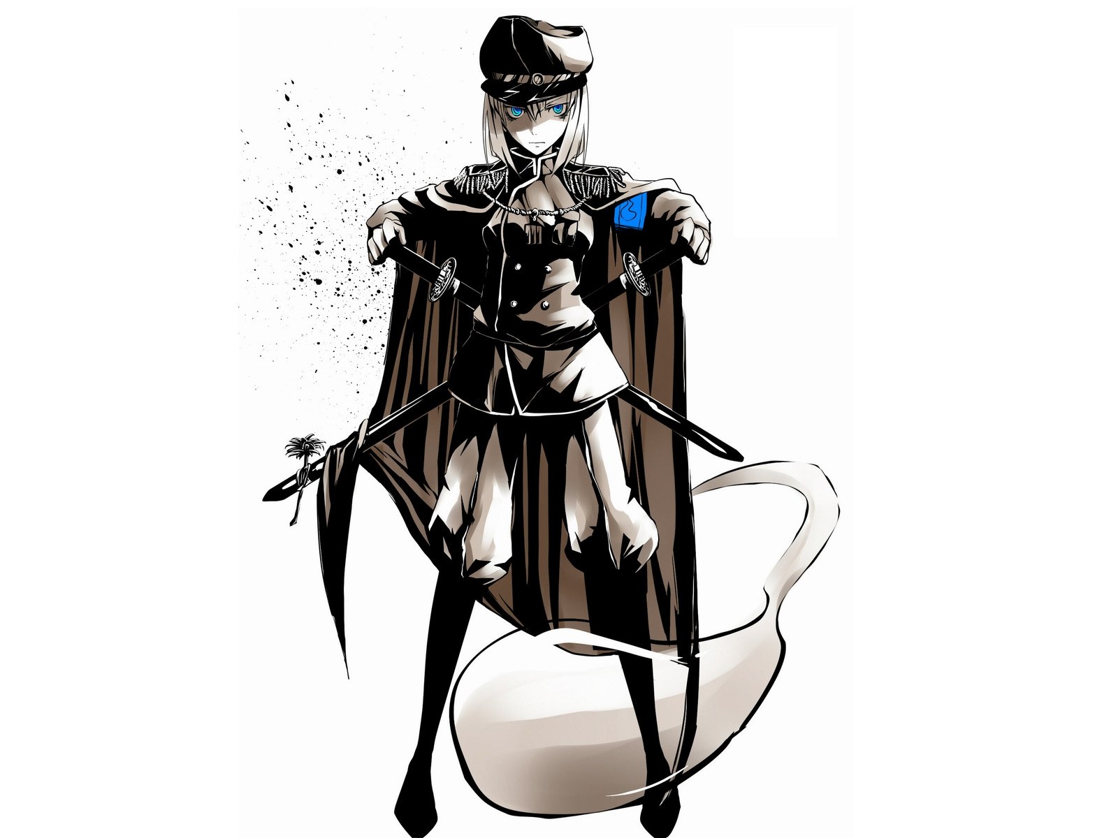 anime character with swords