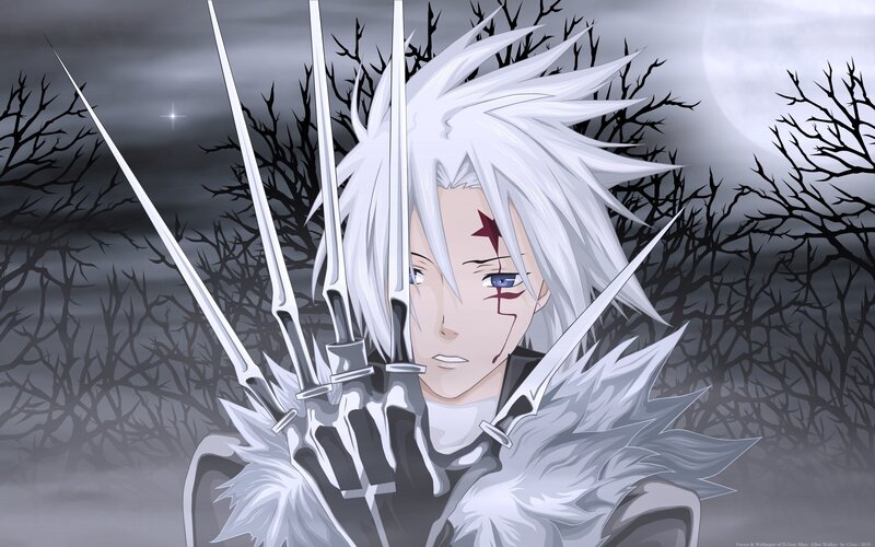 anime character with swords