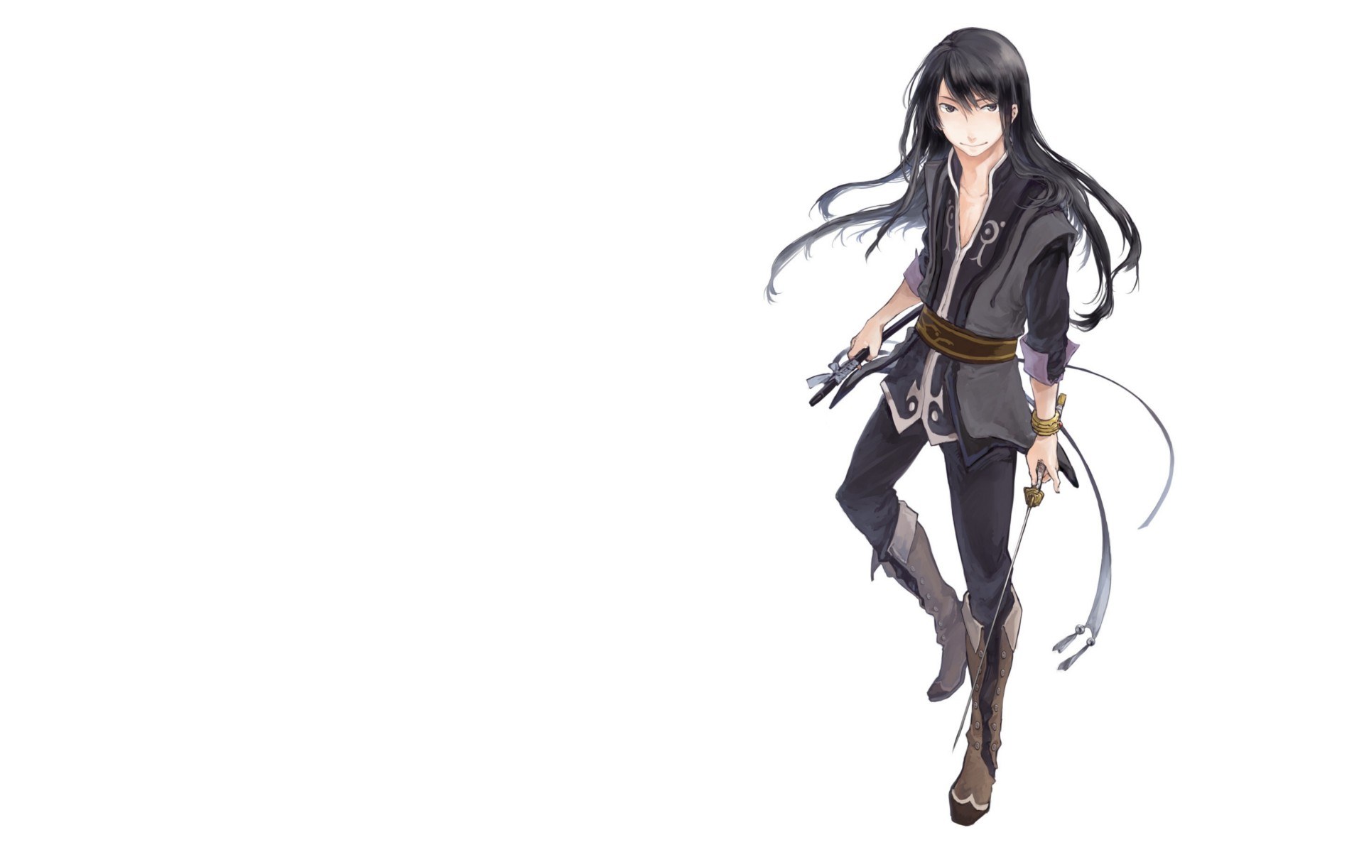 anime character with swords