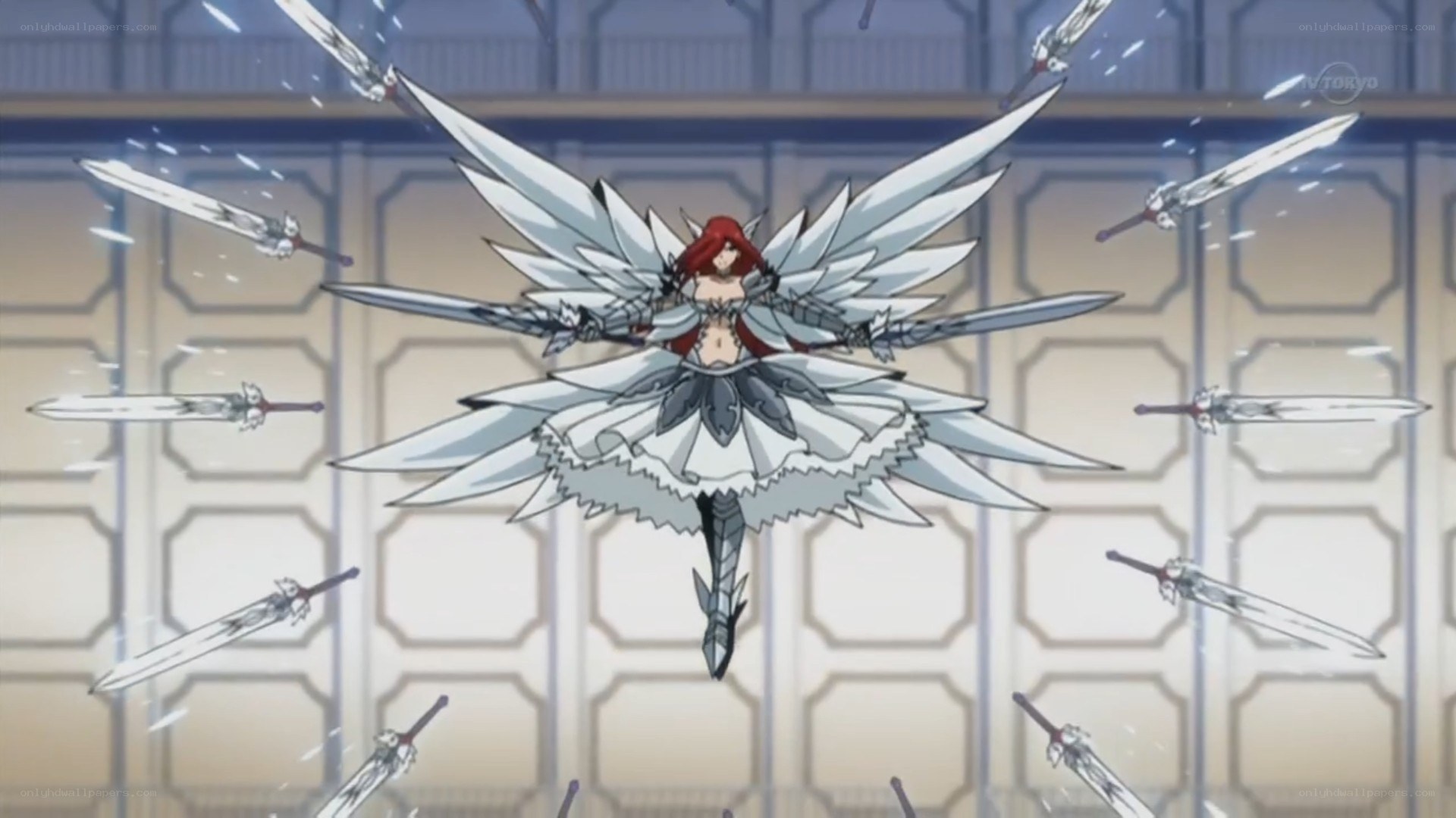 anime character with swords