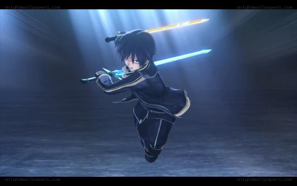 anime character with swords