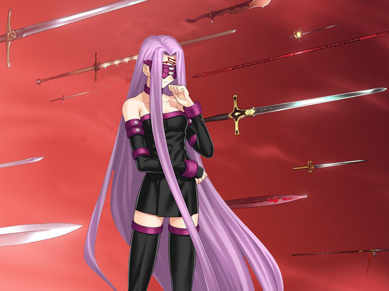 anime character with swords