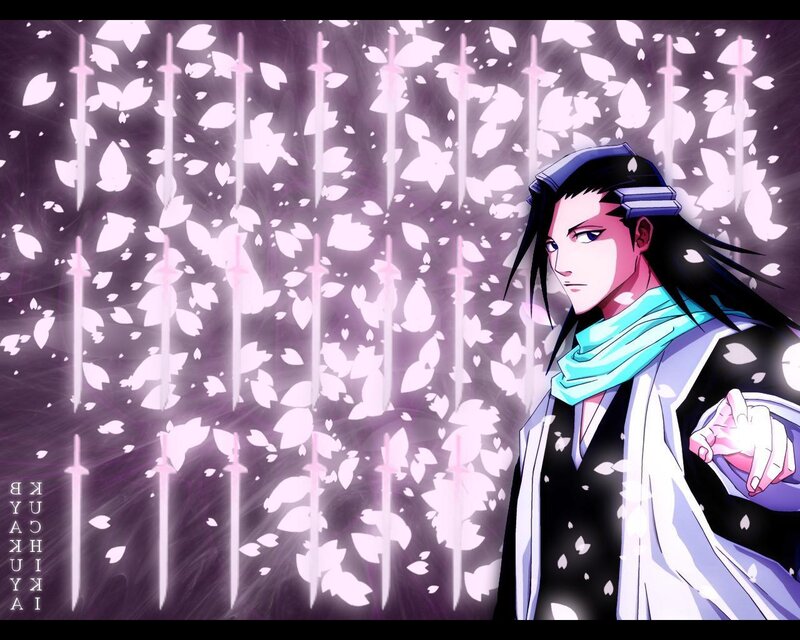 anime character with swords and petals