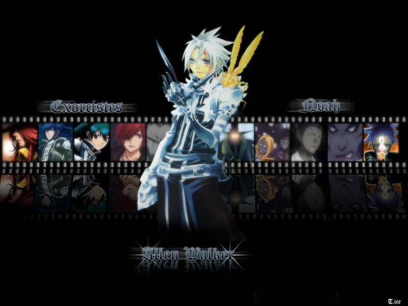 Anime Character with Swords — Black, Dramatic, Night, Film Strip