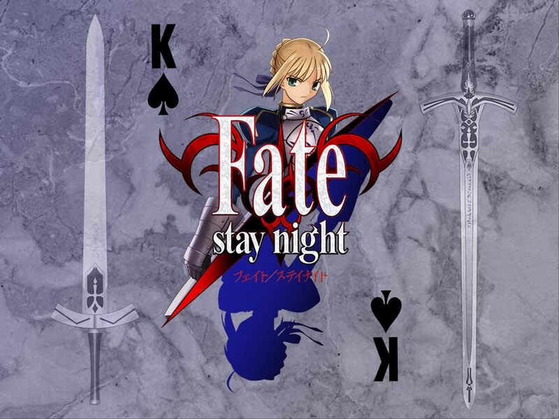 Anime Character with Swords — Blue