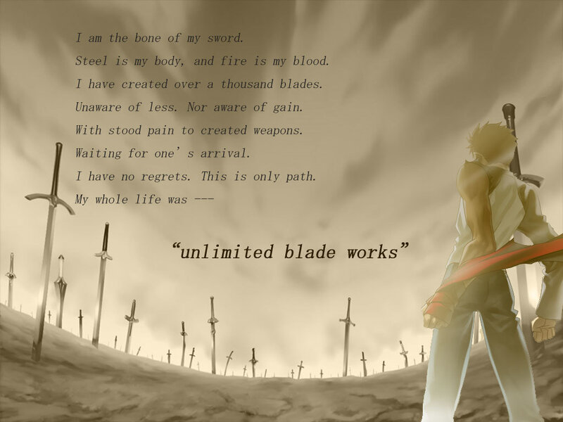 Anime Character with Swords — Brown