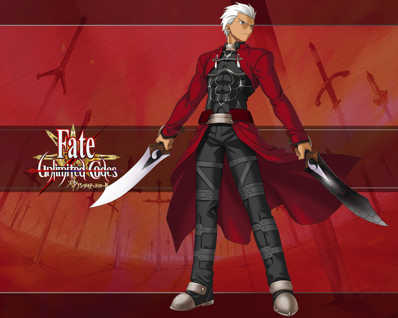 Anime Character with Swords — Red, Dramatic, Red Cape