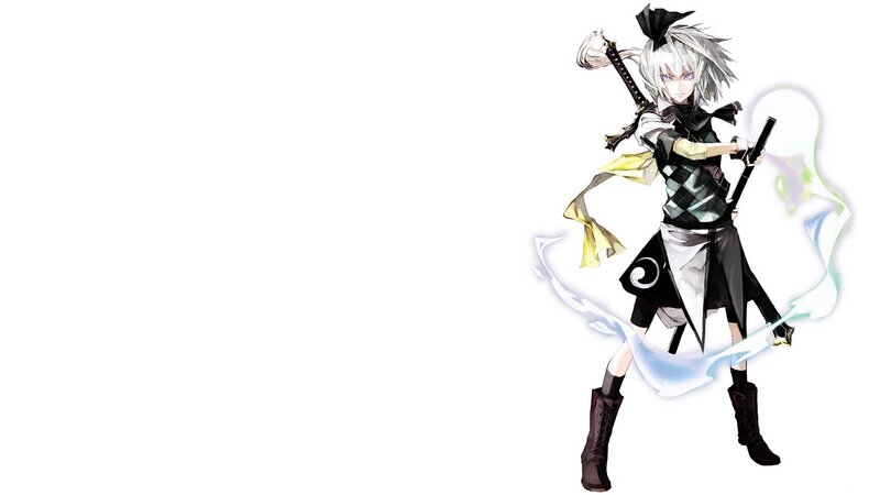 Anime Character with Swords — White, Dynamic, White Hair