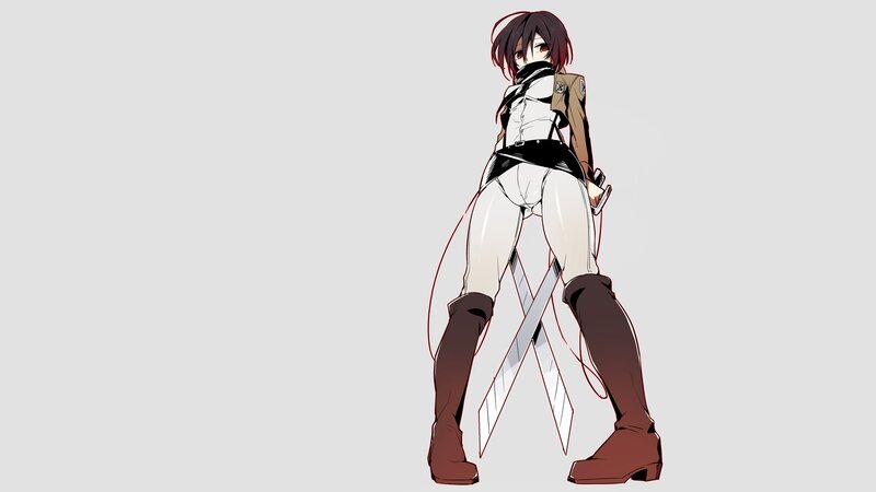 Anime Character with Swords — White, Neutral, Uniform