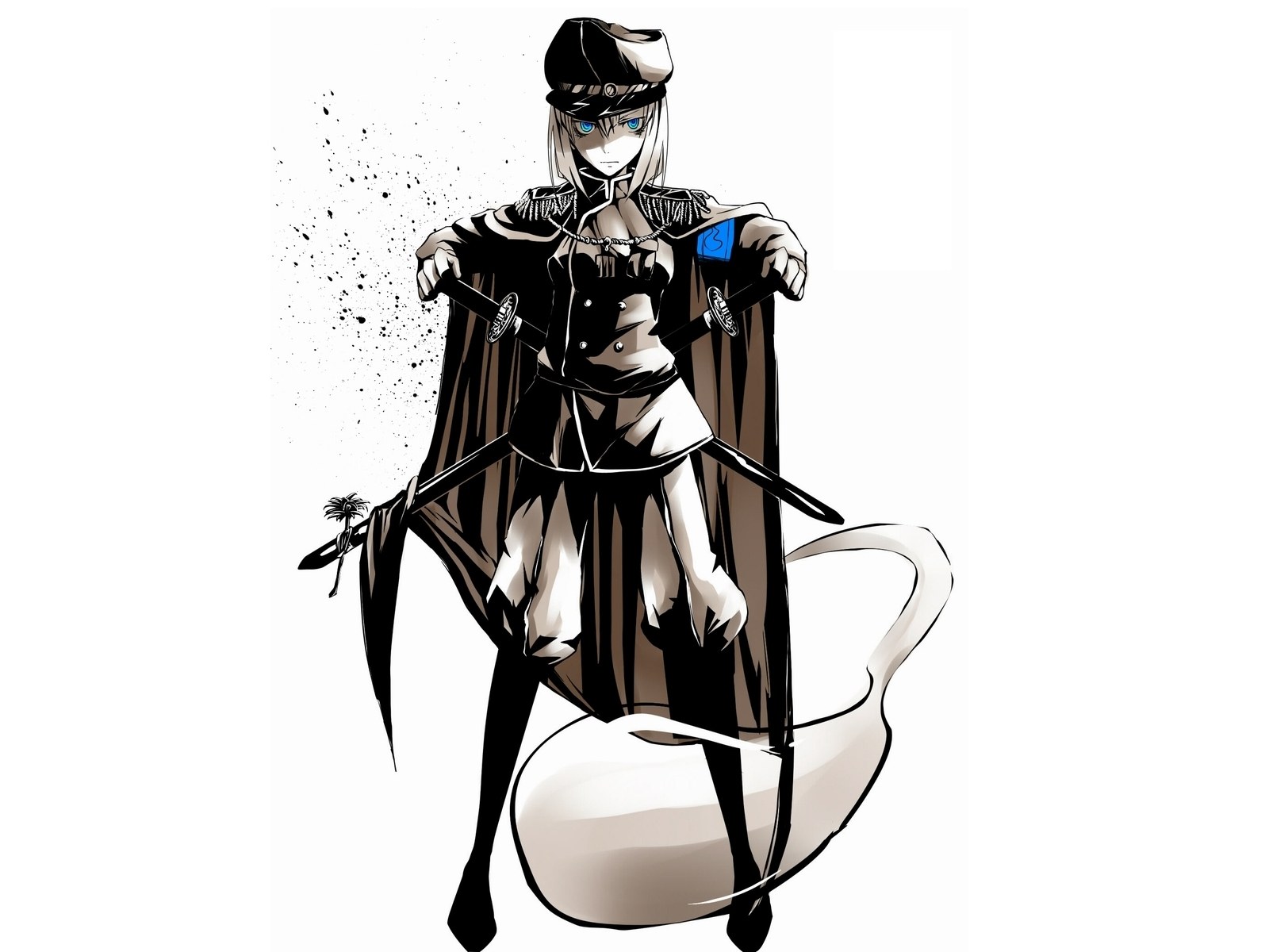 anime character with swords