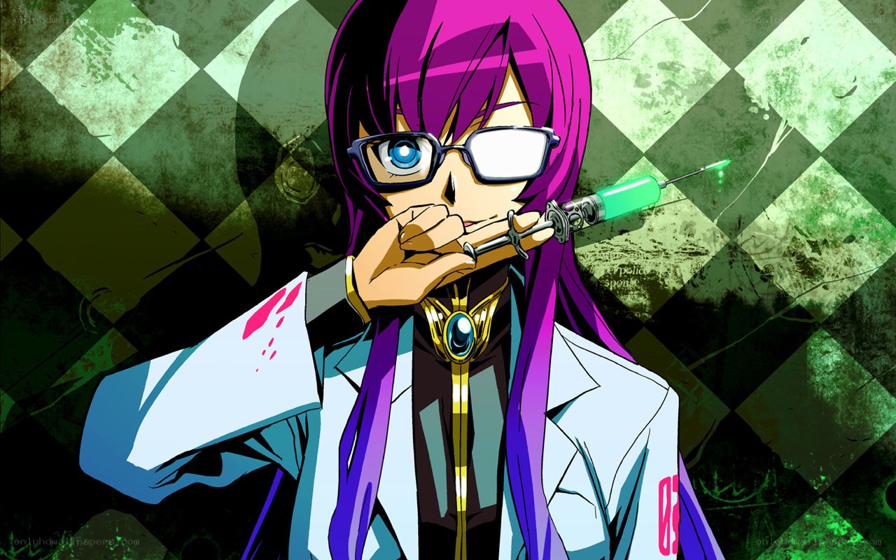anime character with syringe