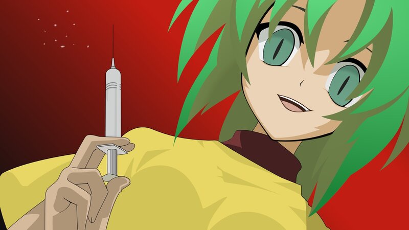 Anime Character with Syringe — Red