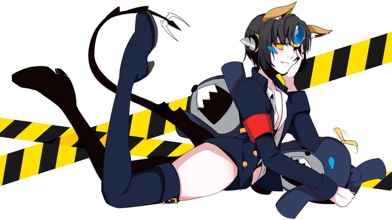 Anime Character with Tail — Black