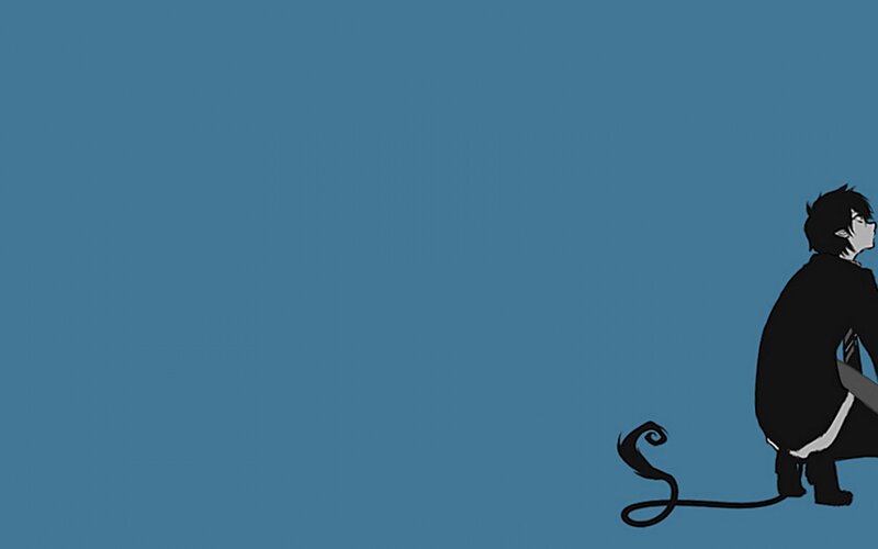 Anime Character with Tail — Blue, Solitary