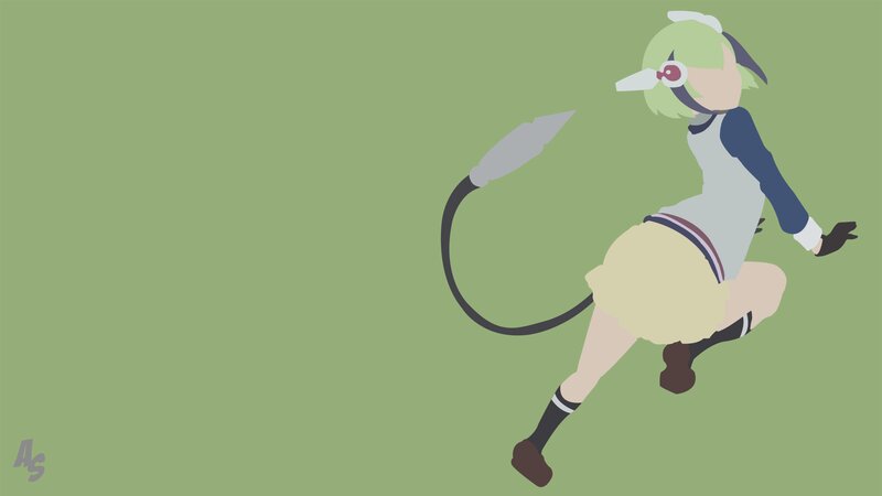 Anime Character with Tail — Green