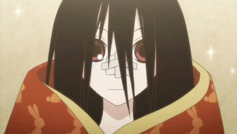 anime character with tape on face