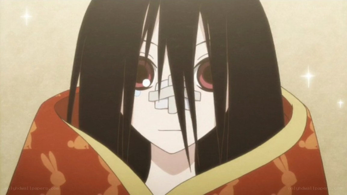 anime character with tape on face
