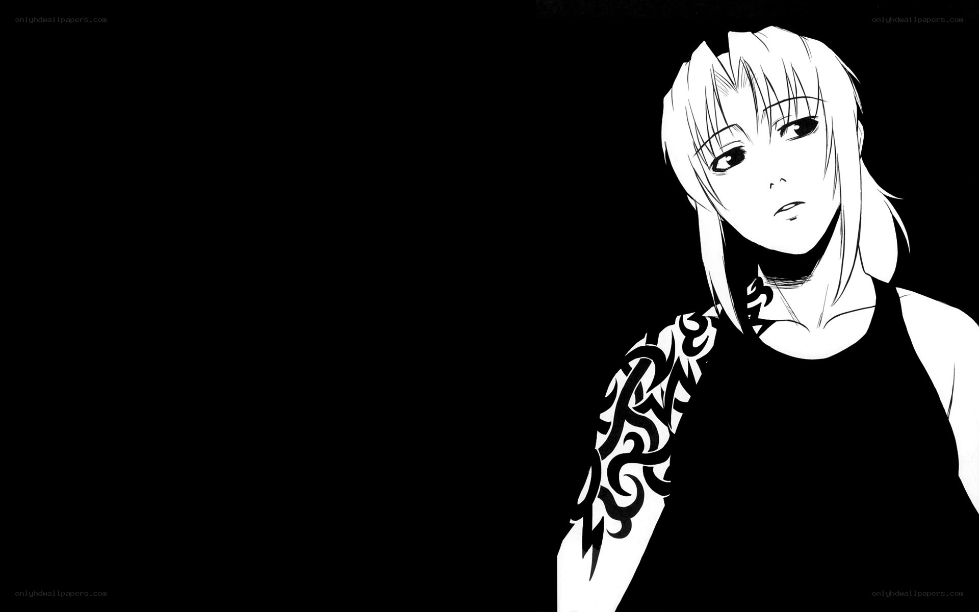 anime character with tattoo