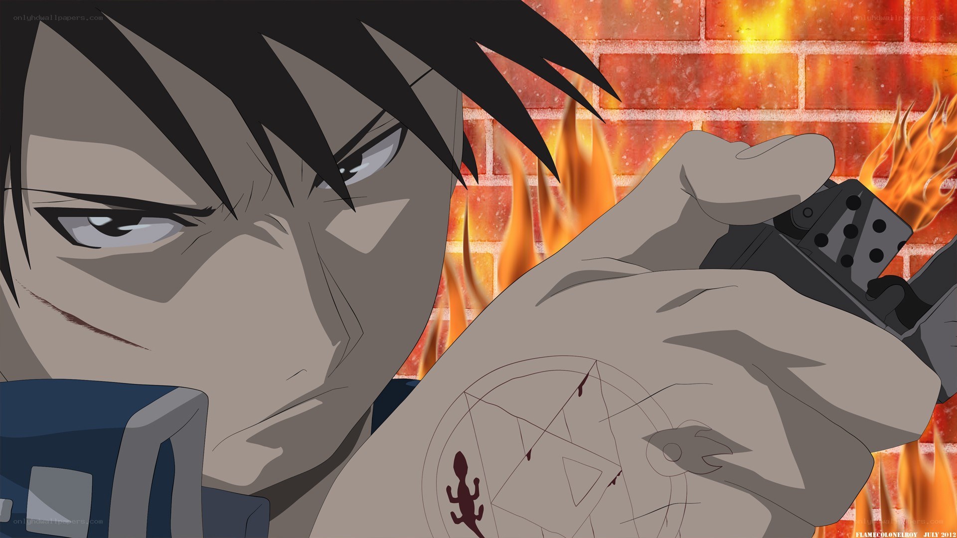 anime character with tattoo
