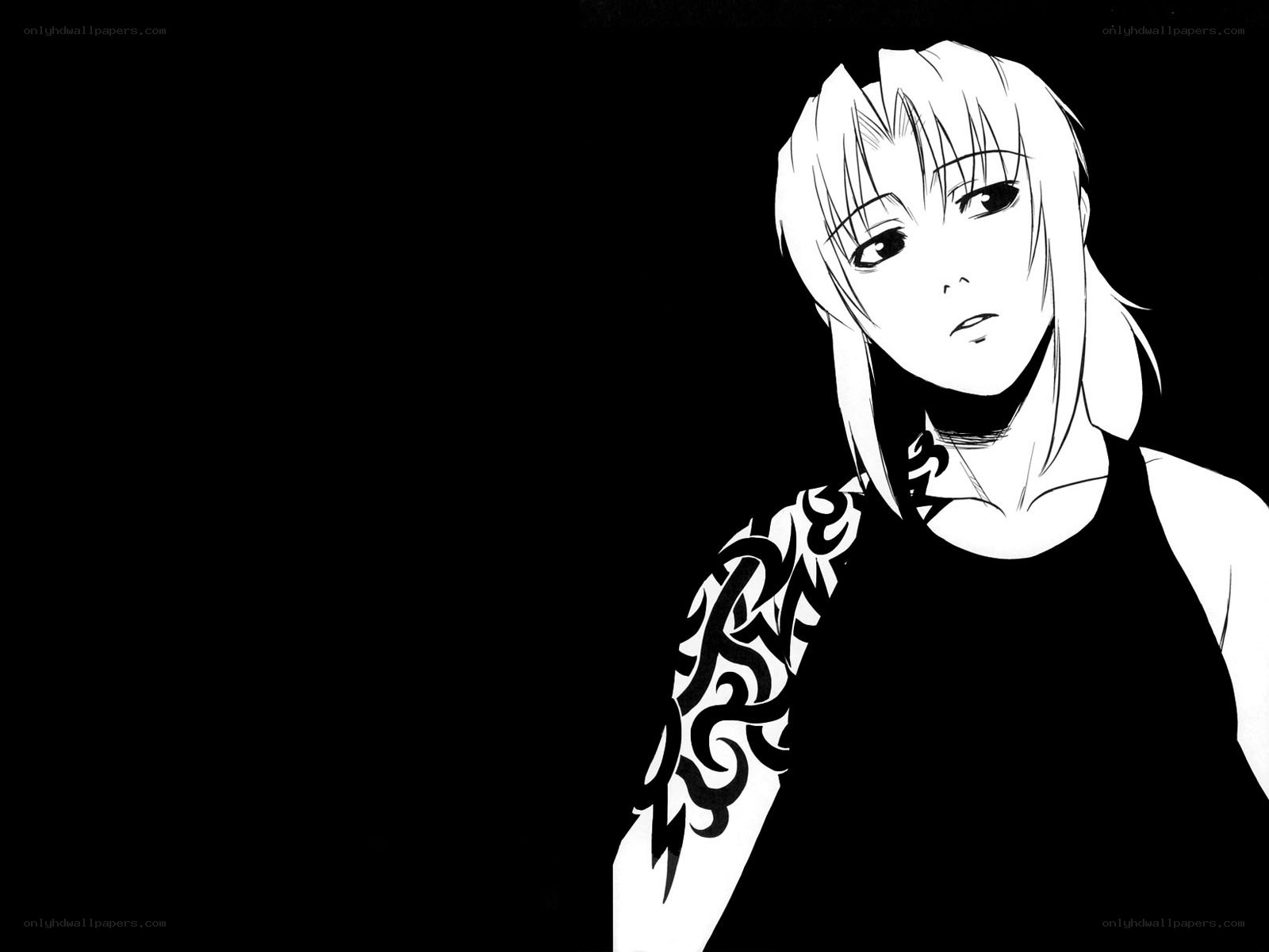 anime character with tattoo