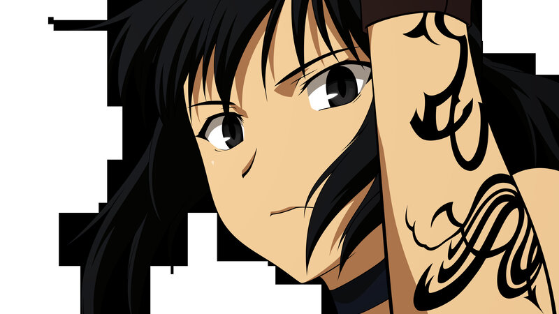 anime character with tattoo