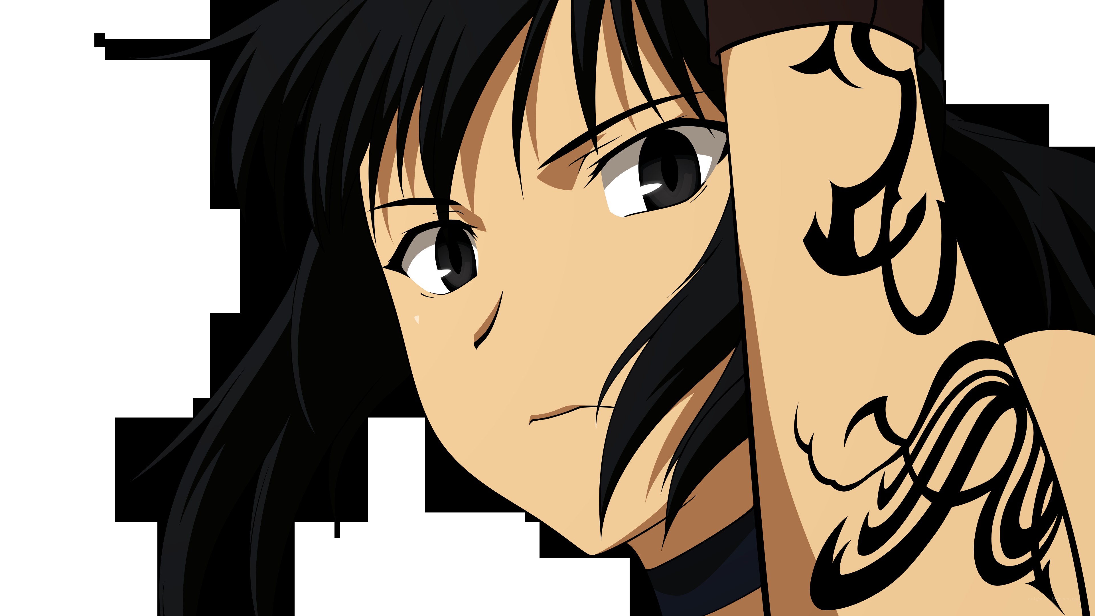 anime character with tattoo