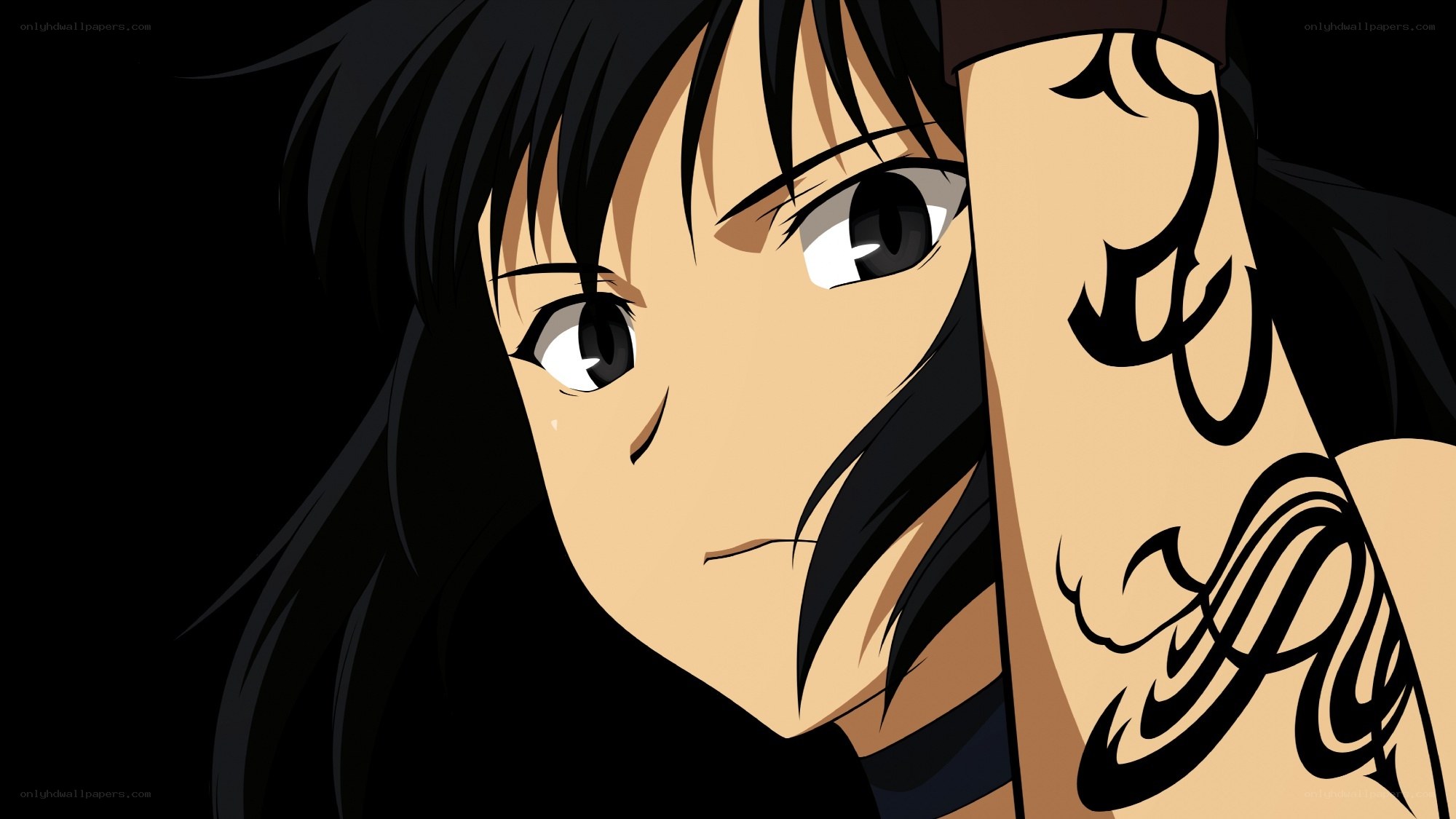 anime character with tattoo