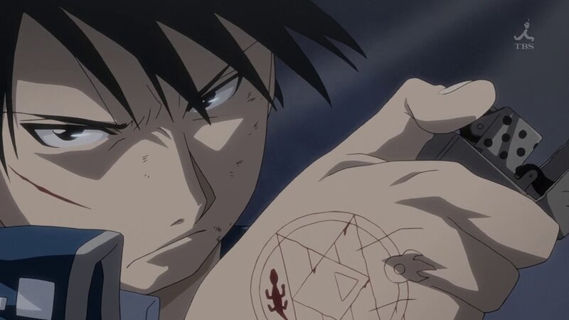 Anime Character with Tattoo — Gray