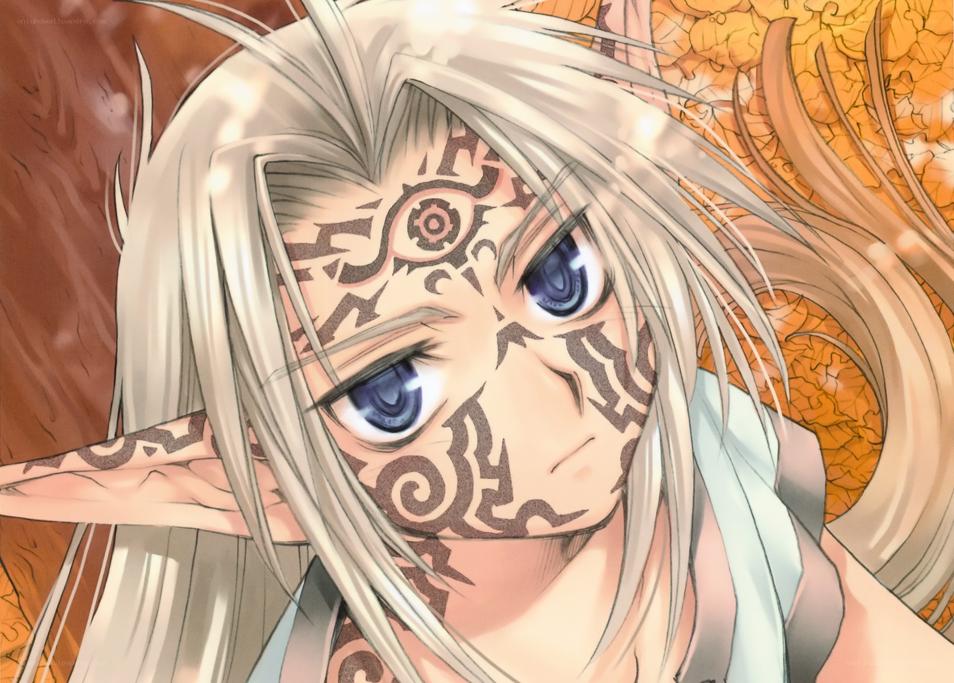 anime character with tattoos