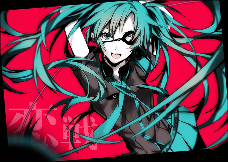 Anime Character with Teal Hair — Dramatic, Digital Art, Glasses
