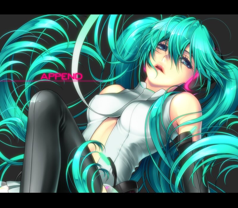 Anime Character with Teal Hair — Dramatic, Digital Art, Long Hair, White Top