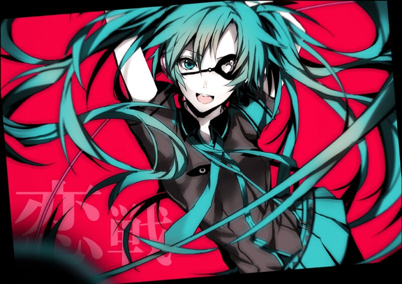Anime Character with Teal Hair — Dramatic, Glasses