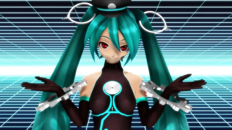 Anime Character with Teal Hair — Futuristic