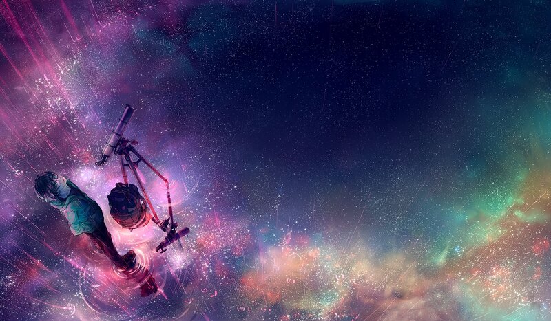 Anime Character with Telescope