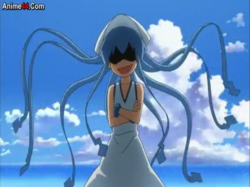 Anime Character with Tentacles — Blue