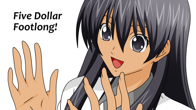 Anime character with text
