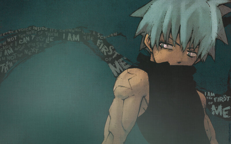 Anime character with text