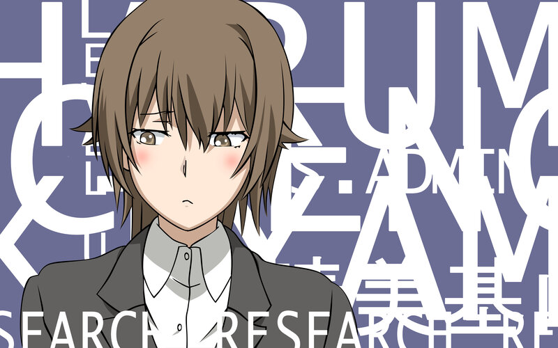 anime character with text background