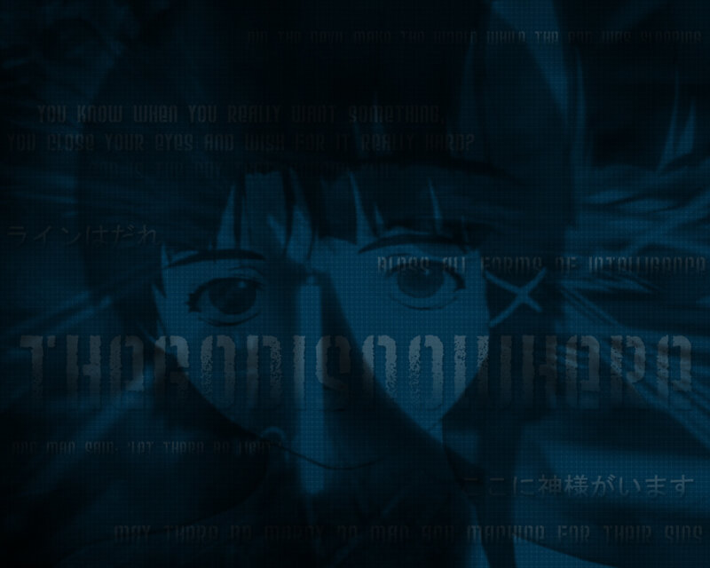 Anime character with text overlay
