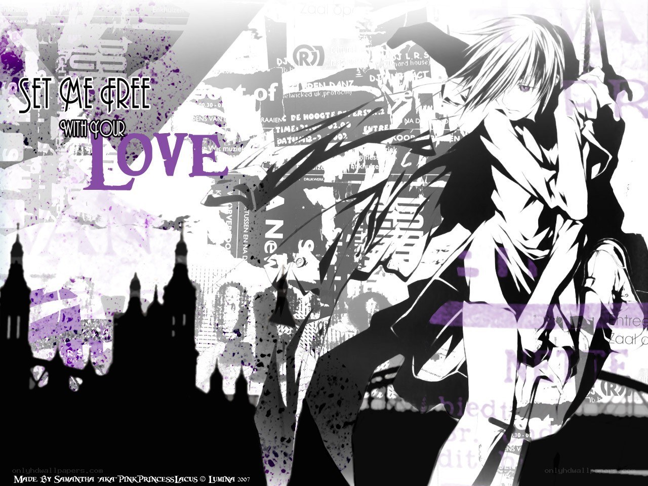 Anime character with text overlay