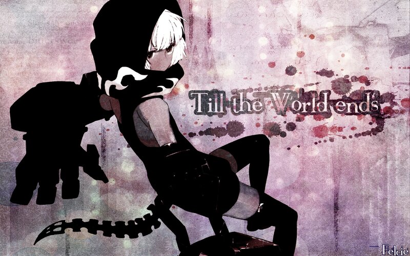 Anime character with text 'Till the World Ends'