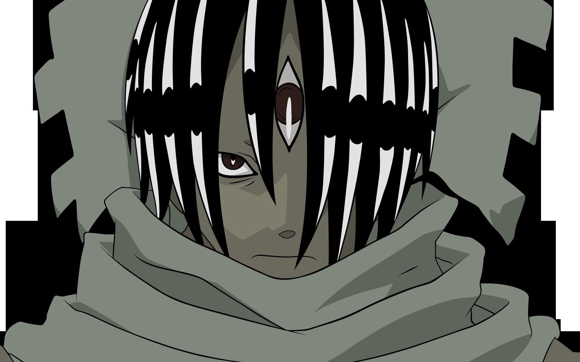 anime character with third eye