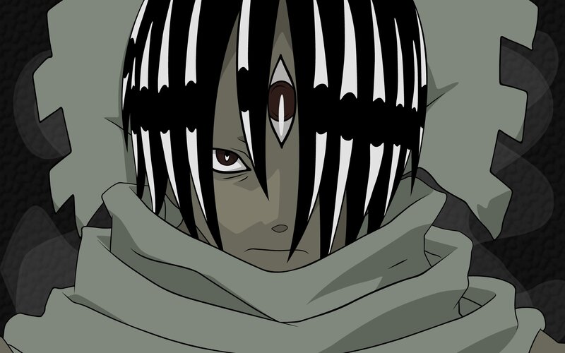 Anime Character with Third Eye — Gray
